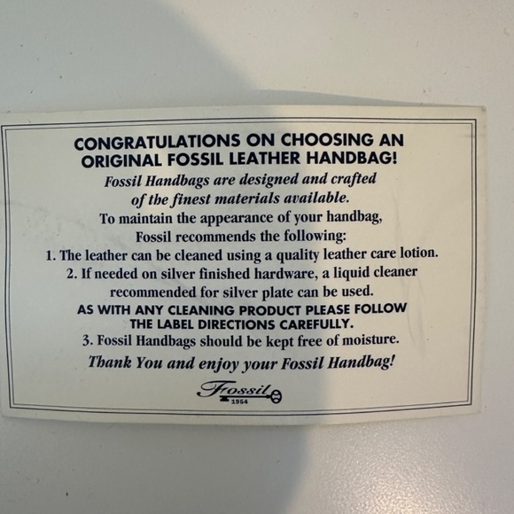 Fossil Leather Tote Purse Shoulder Bag Black Double Handle Large - Picture 16 of 16